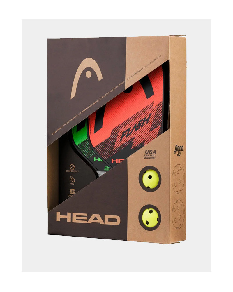 Head Flash set de raquettes, balles et sac | pickleball-store.fr