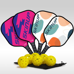 Kit pickleball kids+ : 4 raquettes avec 6 balles | pickleball-store.fr